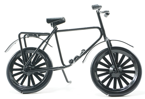 Dollhouse Miniature Black Bicycle